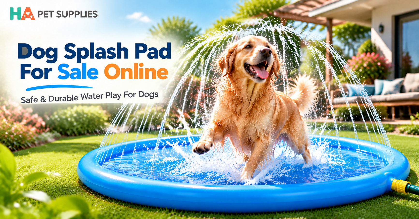 Dog splash pad for sale online showing safe and durable water play solution for dogs