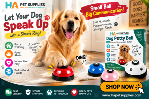 Dog potty bell hapetsupplies marketing pic