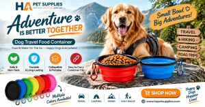 Dog travel food container hapetsupplies marketing pic
