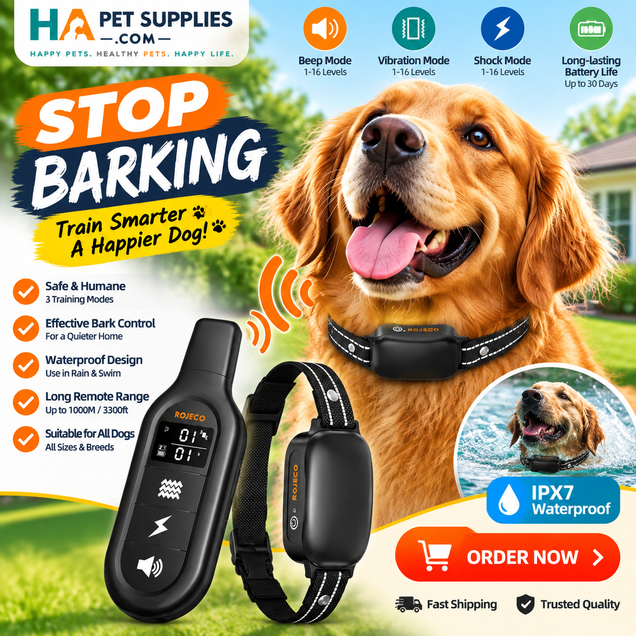 dog bark stopper hapetsupplies marketing pic