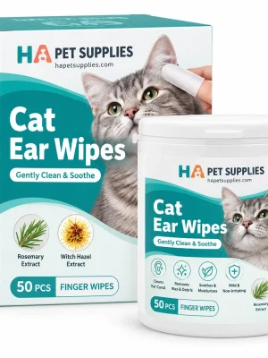 HA Pet Supplies cat ear cleaning finger wipes 50 pack