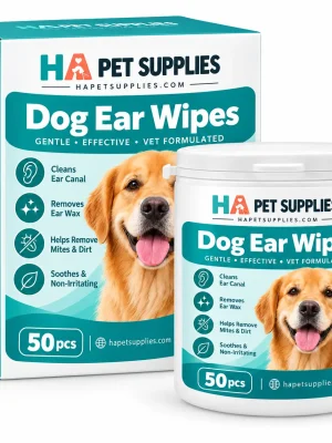 HA Pet Supplies dog ear cleaning wipes 50 pack with box