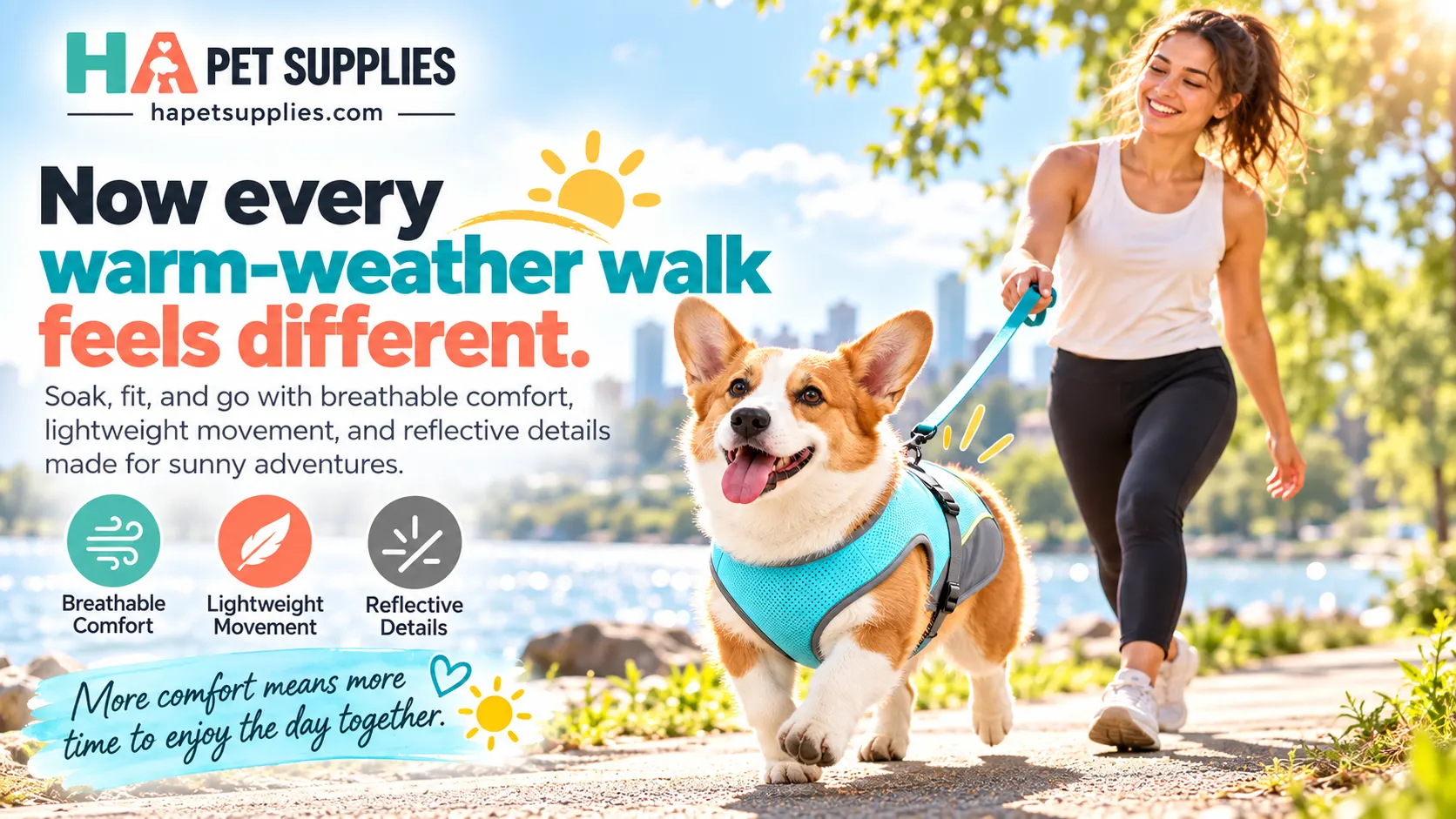 cooling jacket for dogs on summer walk