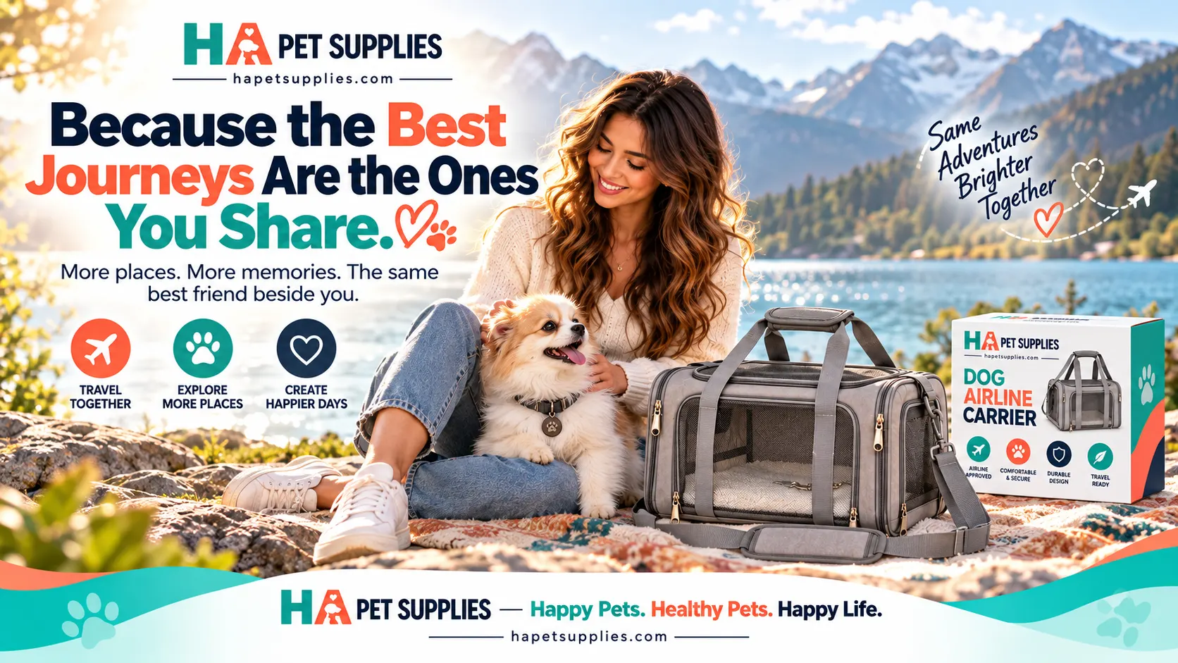 HA Pet Supplies dog travel carrier for flights road trips and shared adventures