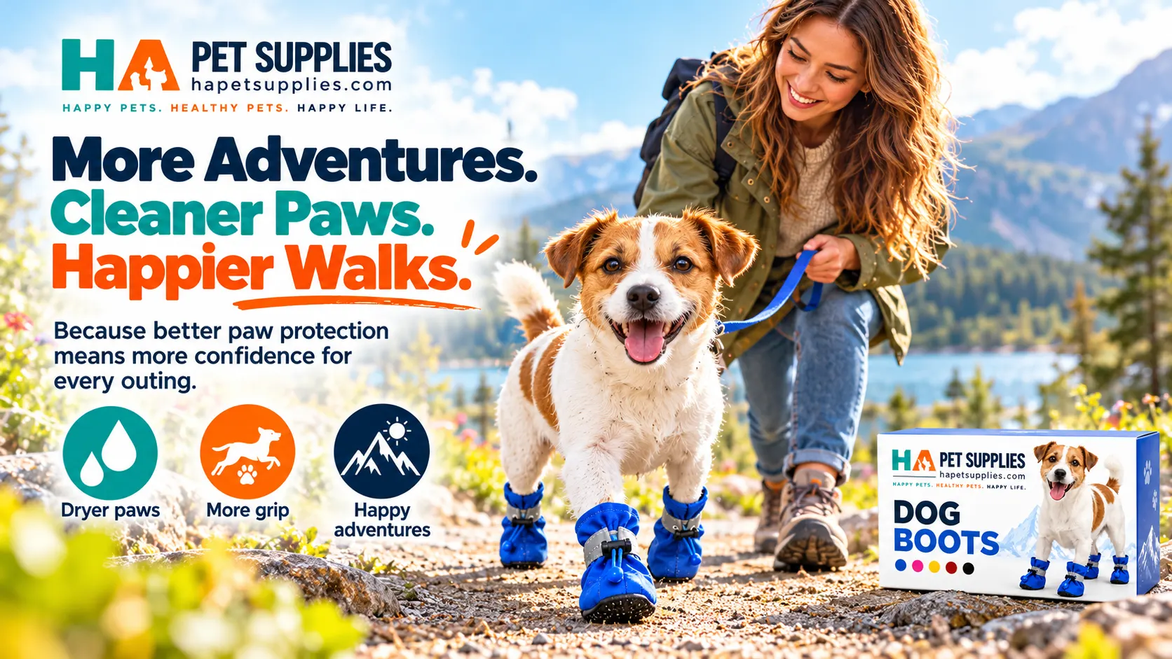 Dog boots for paw protection and comfortable walks