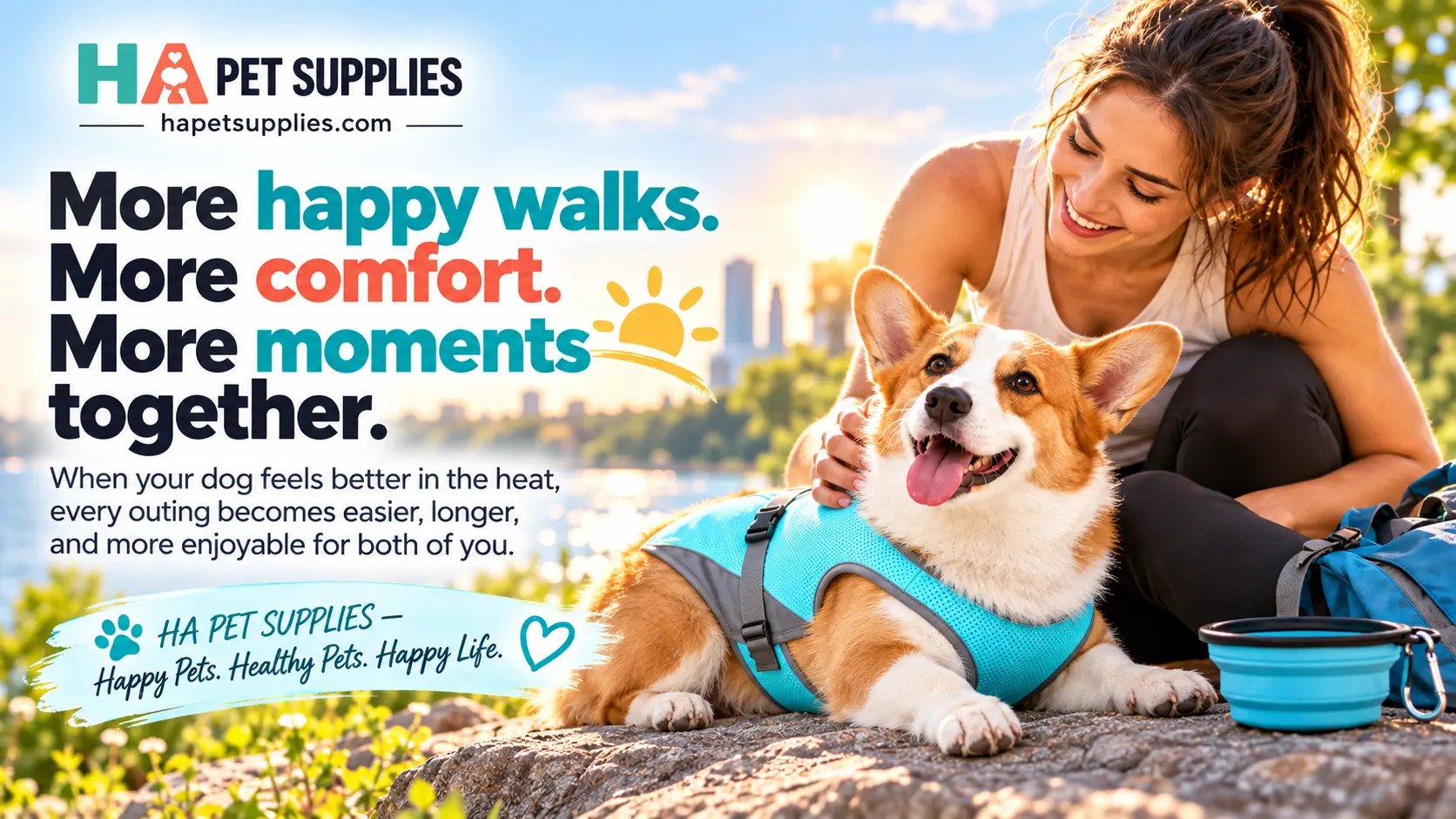 dog cooling vest for outdoor summer comfort
