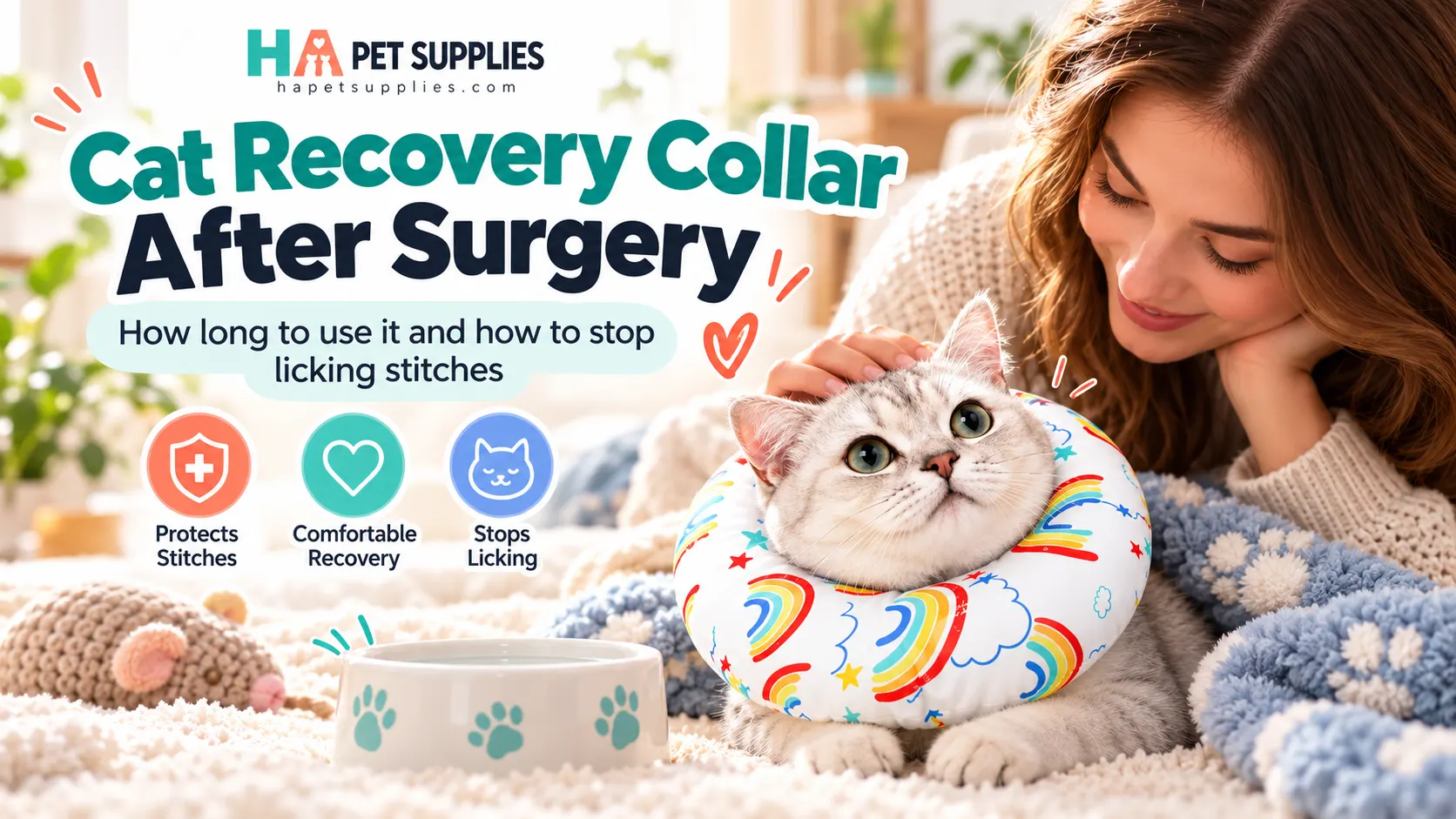 Cat recovery collar after surgery helping comfortable post-surgery healing
