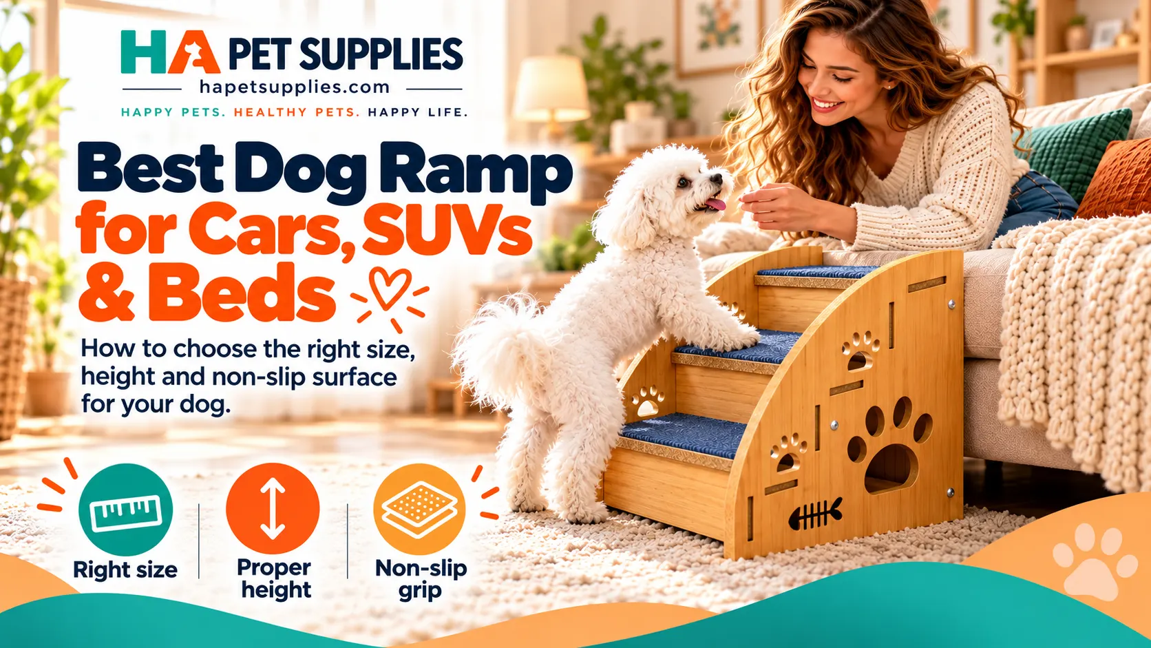 Best dog ramp for cars and wooden dog stairs for home access