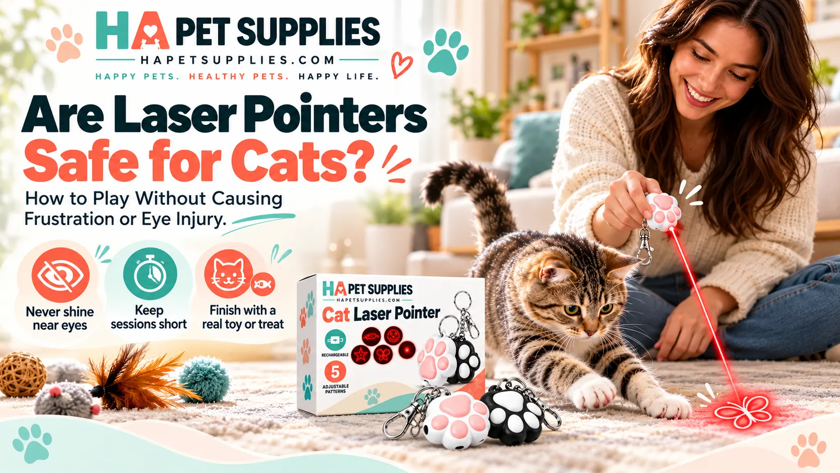 laser pointers safe for cats during supervised indoor play