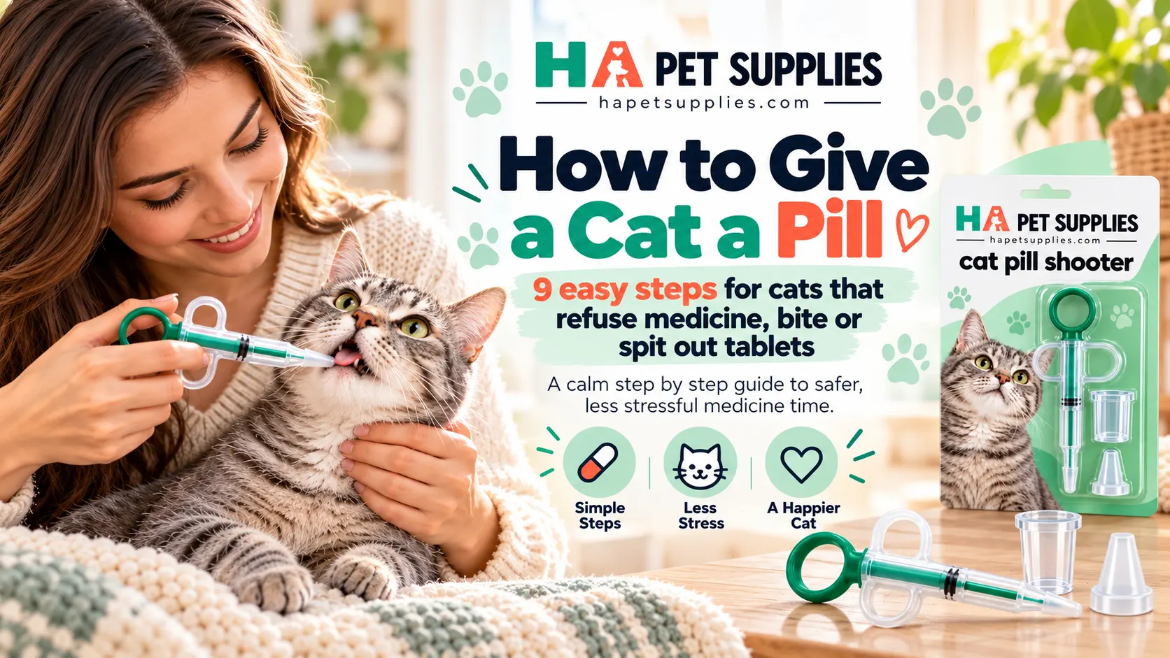How to give a cat a pill safely with a cat pill shooter