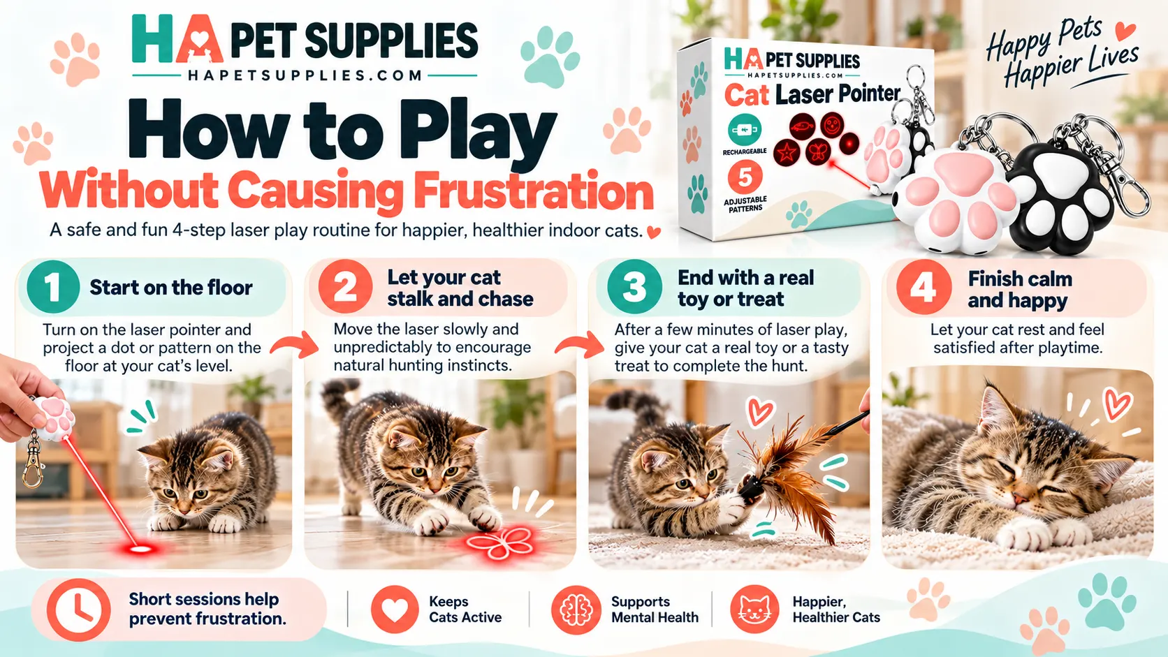 laser pointers safe for cats four step play routine with real toy reward