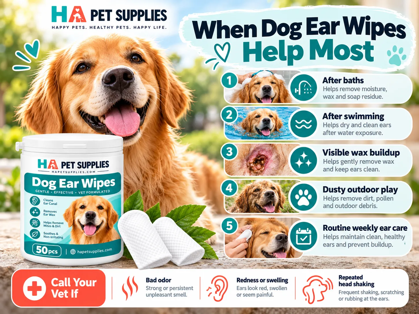 When to use dog ear wipes for routine ear cleaning