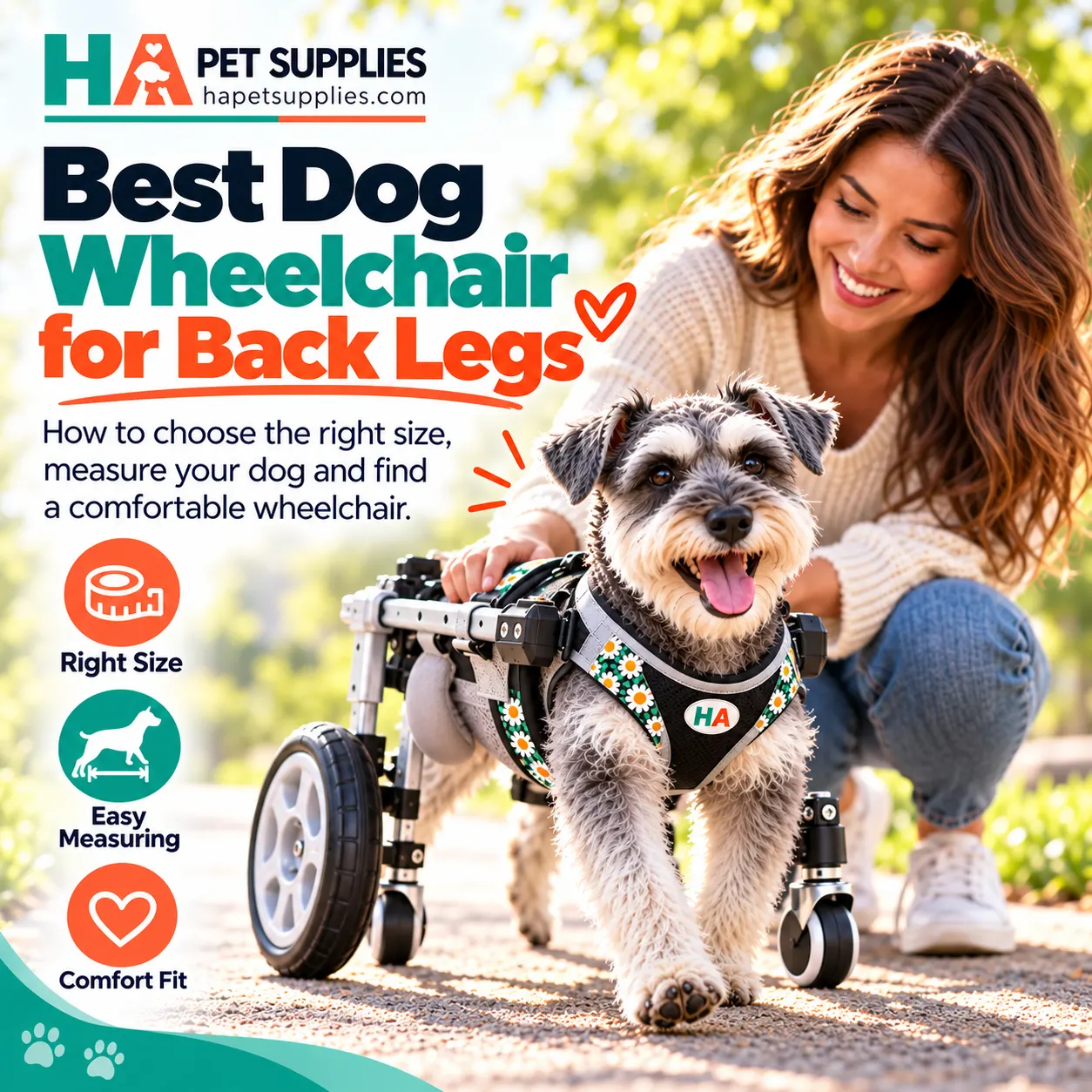 Best dog wheelchair for back legs supporting Schnauzer