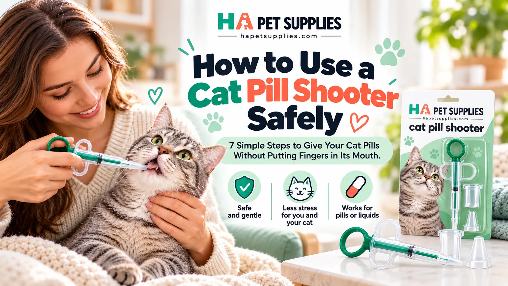 How to use a cat pill shooter safely for gentle cat medication