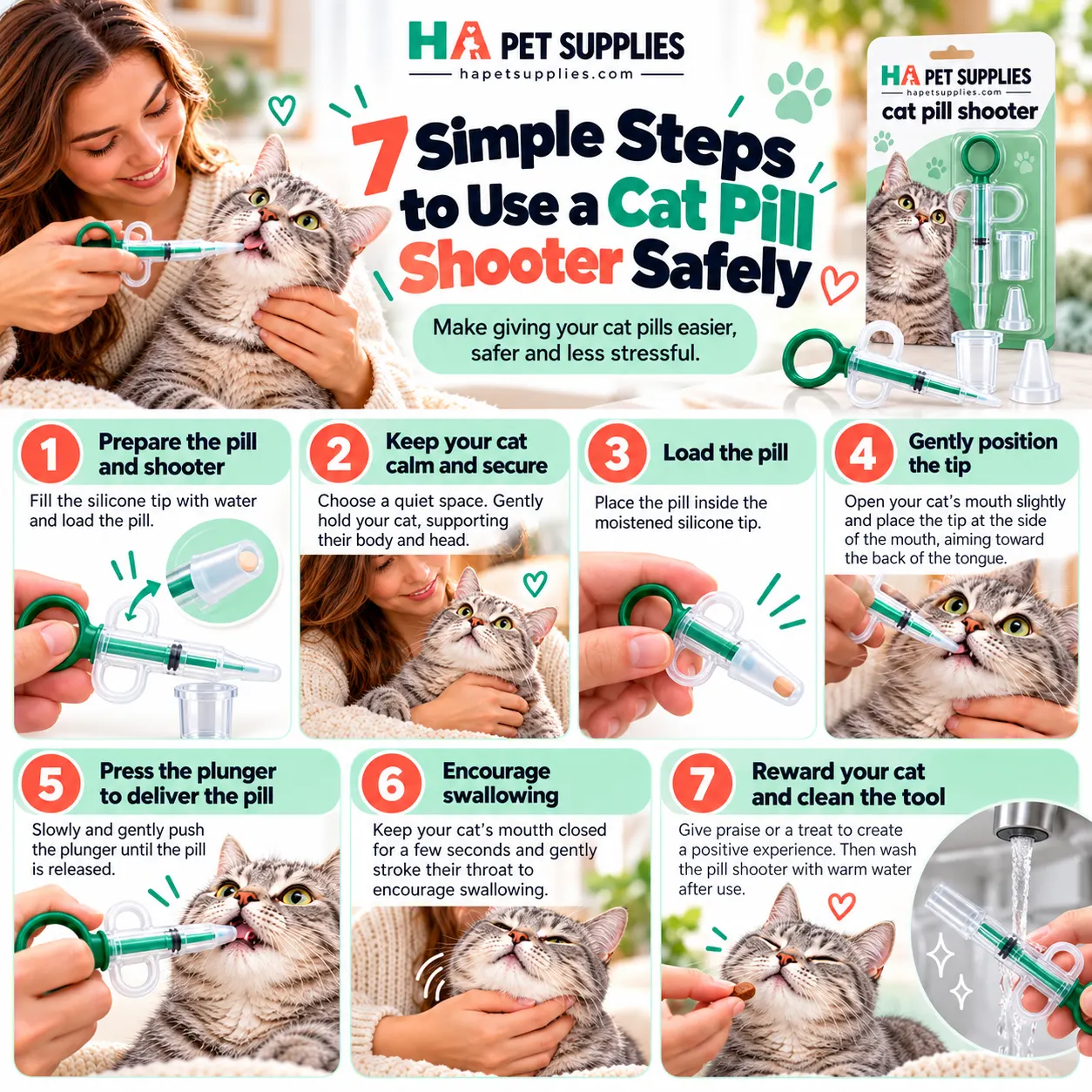 How to use a cat pill shooter safely in seven simple steps