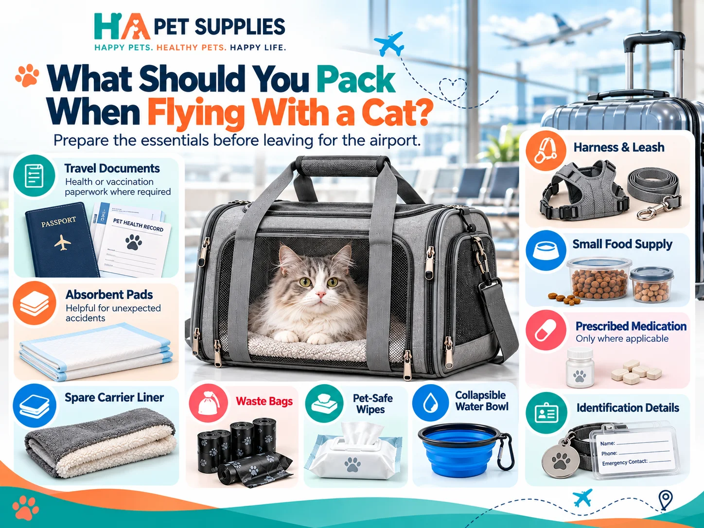 flying with a cat packing checklist and carrier essentials