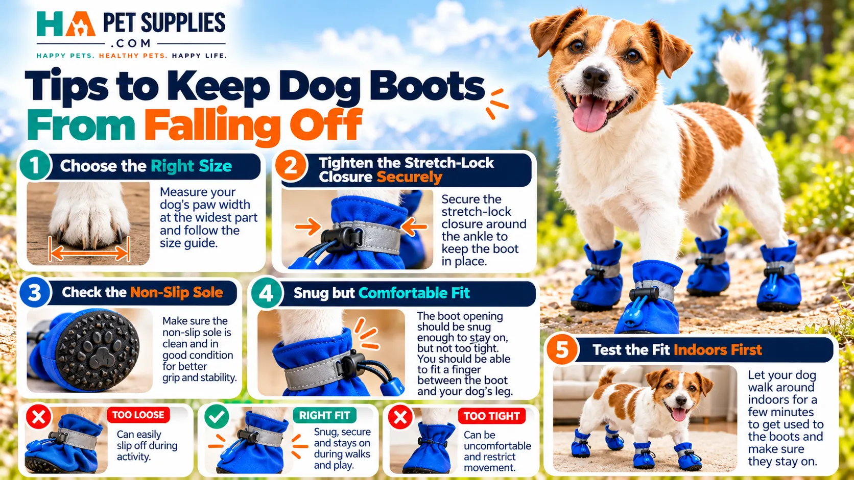 How to measure dog paws for boots and prevent slipping