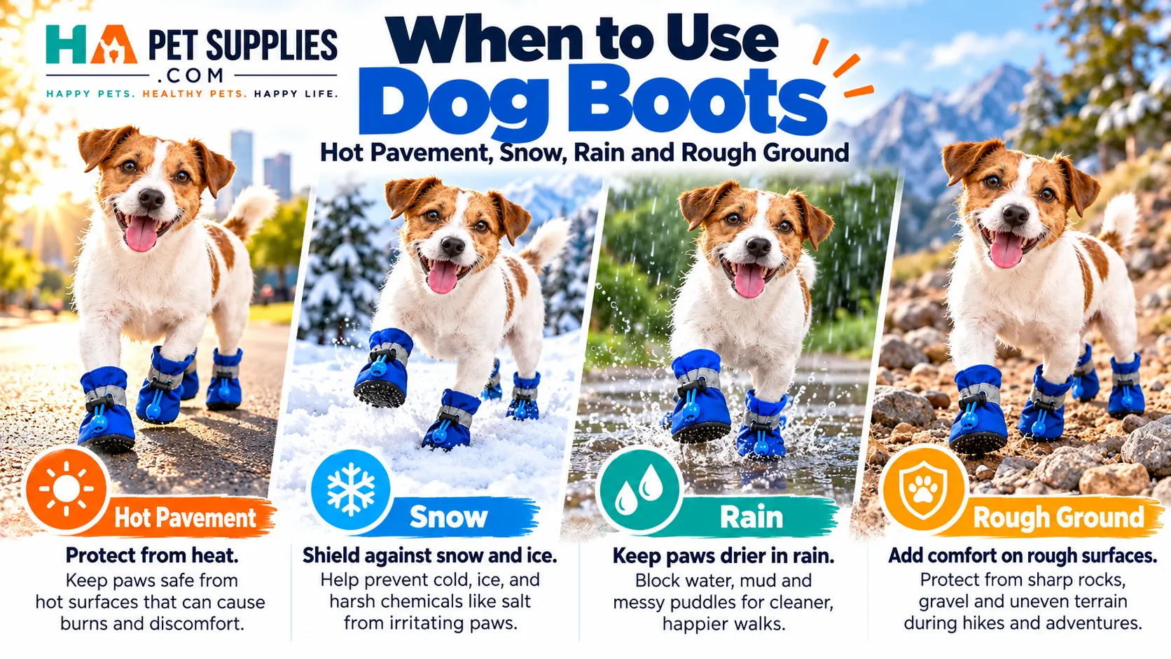 Do dogs need boots for hot pavement snow rain and rough terrain