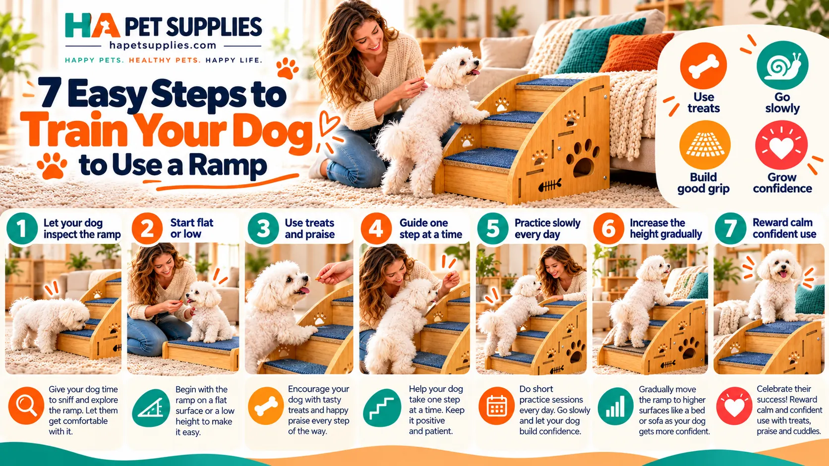 How to train a dog to use a ramp in seven easy steps