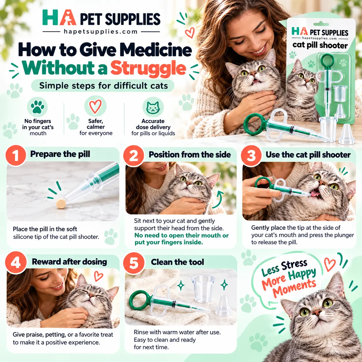 Cat won't take a pill guide to using a cat pill shooter
